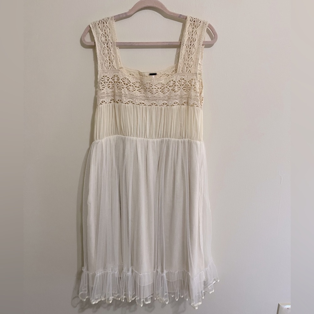 Free People Cream Colored Dress